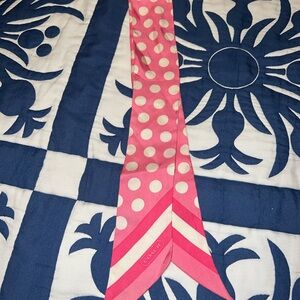Coach Pink Polka Dot Scarf